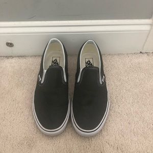 grey slip on vans